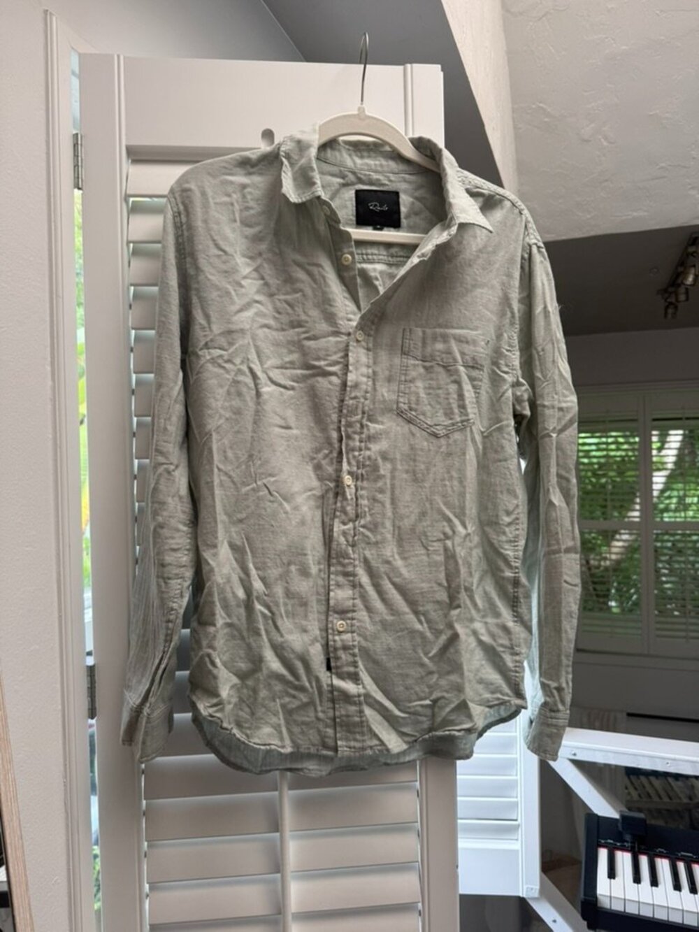 Men's Rails Button Down Sage - Picture 2 of 4